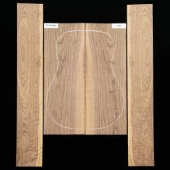 Flame Black Walnut Back + Side Set, Unsanded - 094 - StewMac