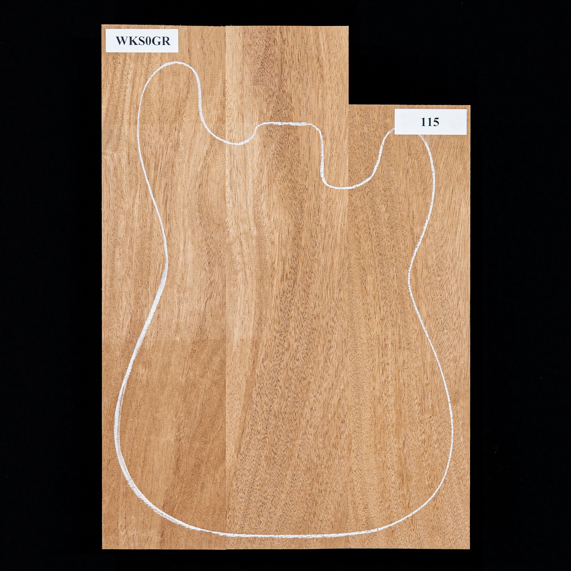 African Mahogany Body Blank, 3-Piece (11.4 Lb) - 115 - StewMac 1 African Mahogany Body Blank, 3-Piece (11.4 Lb) - 115 - StewMac