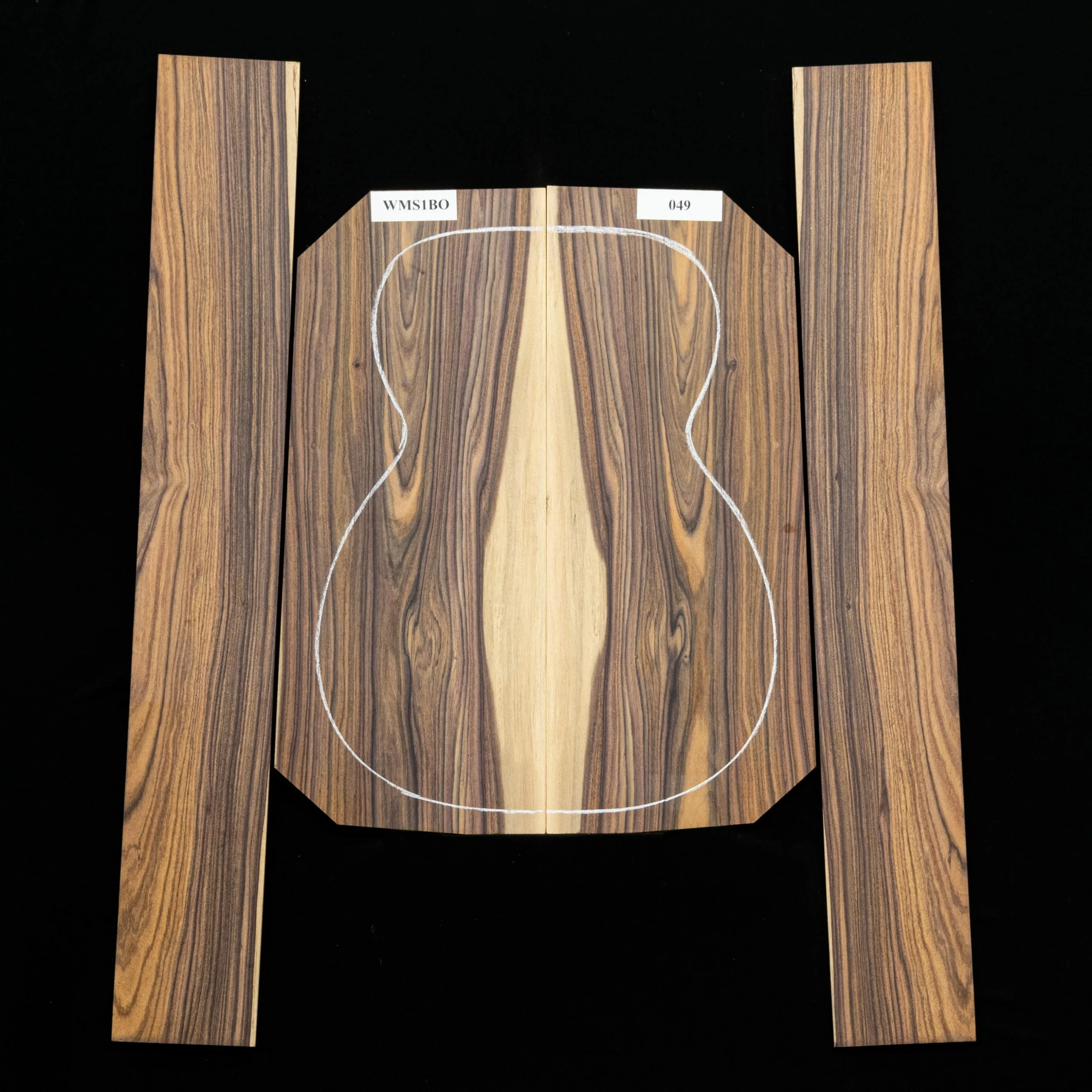 Pau Ferro Back + Side Set, Unsanded - 049 - StewMac 1 Pau Ferro Back + Side Set, Unsanded - 049 - StewMac