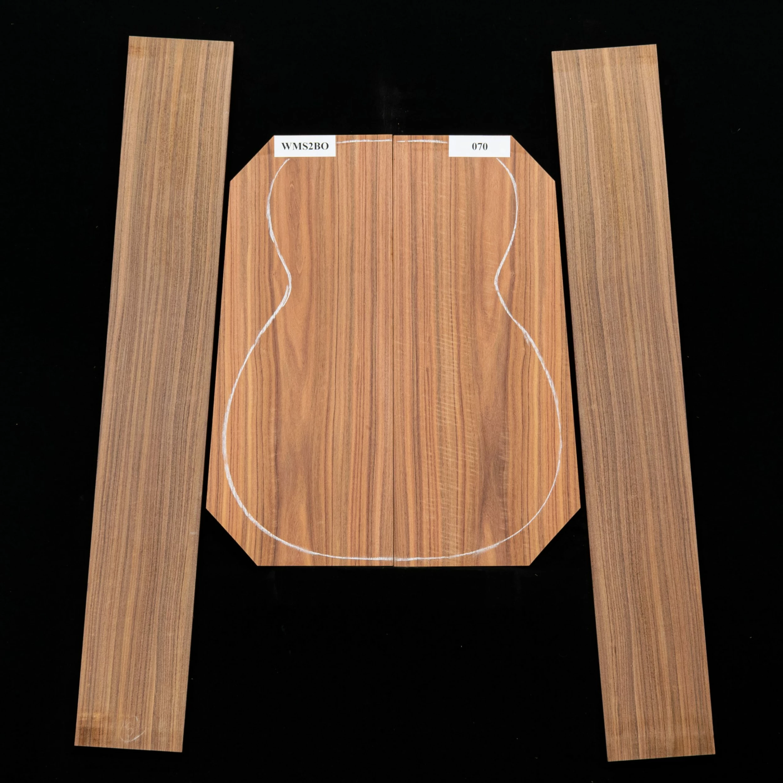 Pau Ferro Back + Side Set, Unsanded - 070 - StewMac 1 Pau Ferro Back + Side Set, Unsanded - 070 - StewMac