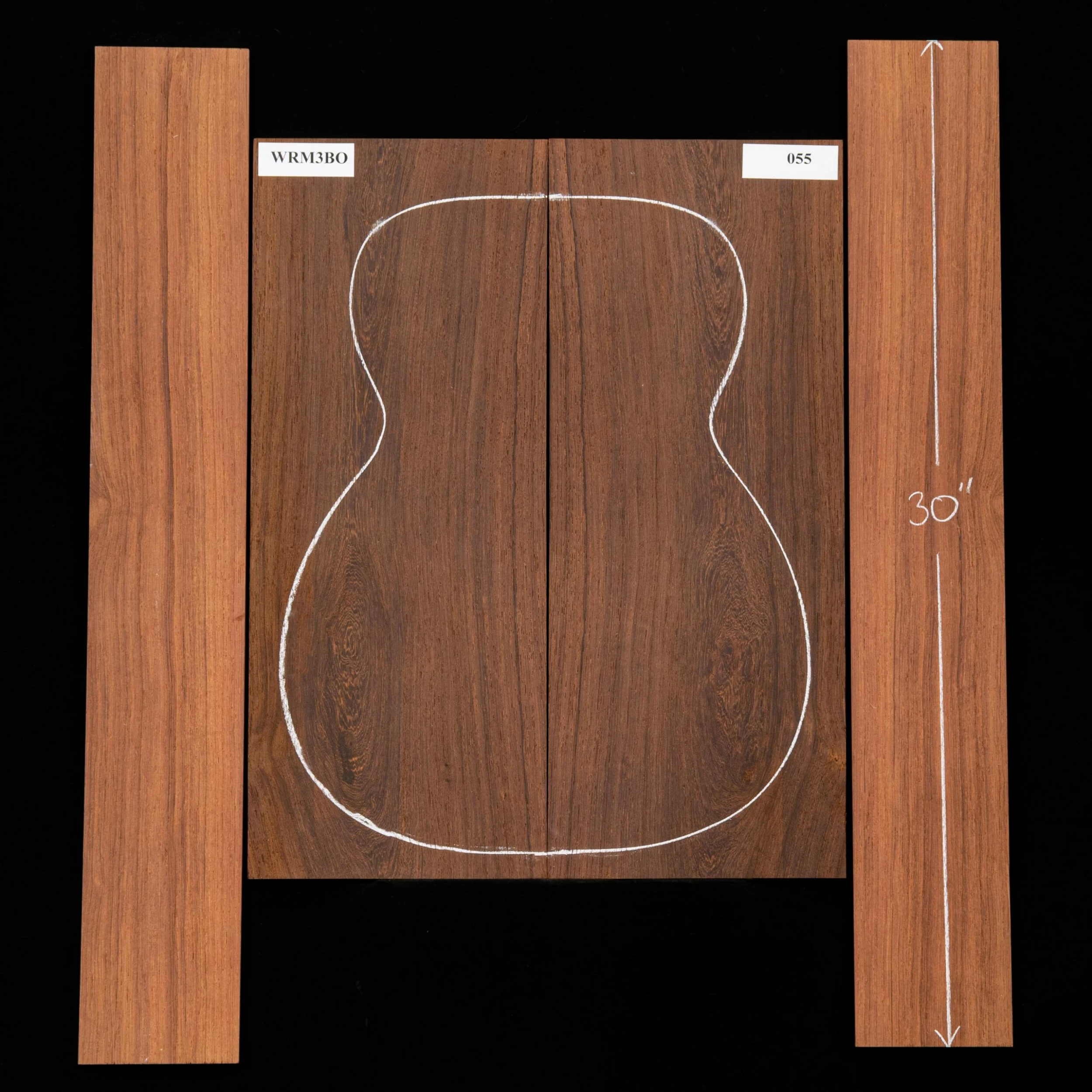 Madagascar Rosewood Back + Side Set, Unsanded - 055 - StewMac 1 Madagascar Rosewood Back + Side Set, Unsanded - 055 - StewMac