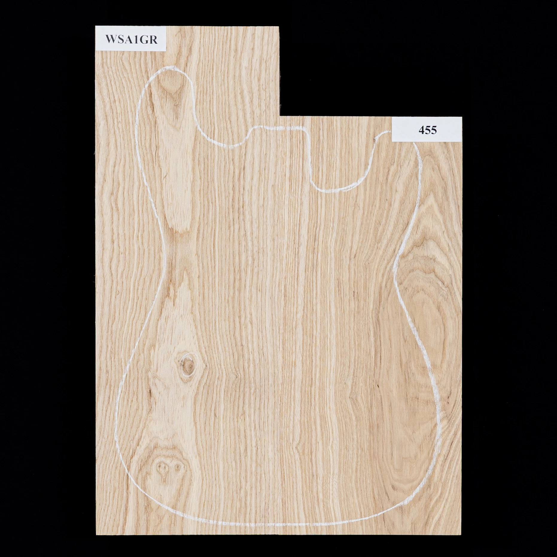 Swamp Ash Body Blank, 2-piece (10.4 Lb) - 455 - StewMac 1 Swamp Ash Body Blank, 2-piece (10.4 Lb) - 455 - StewMac