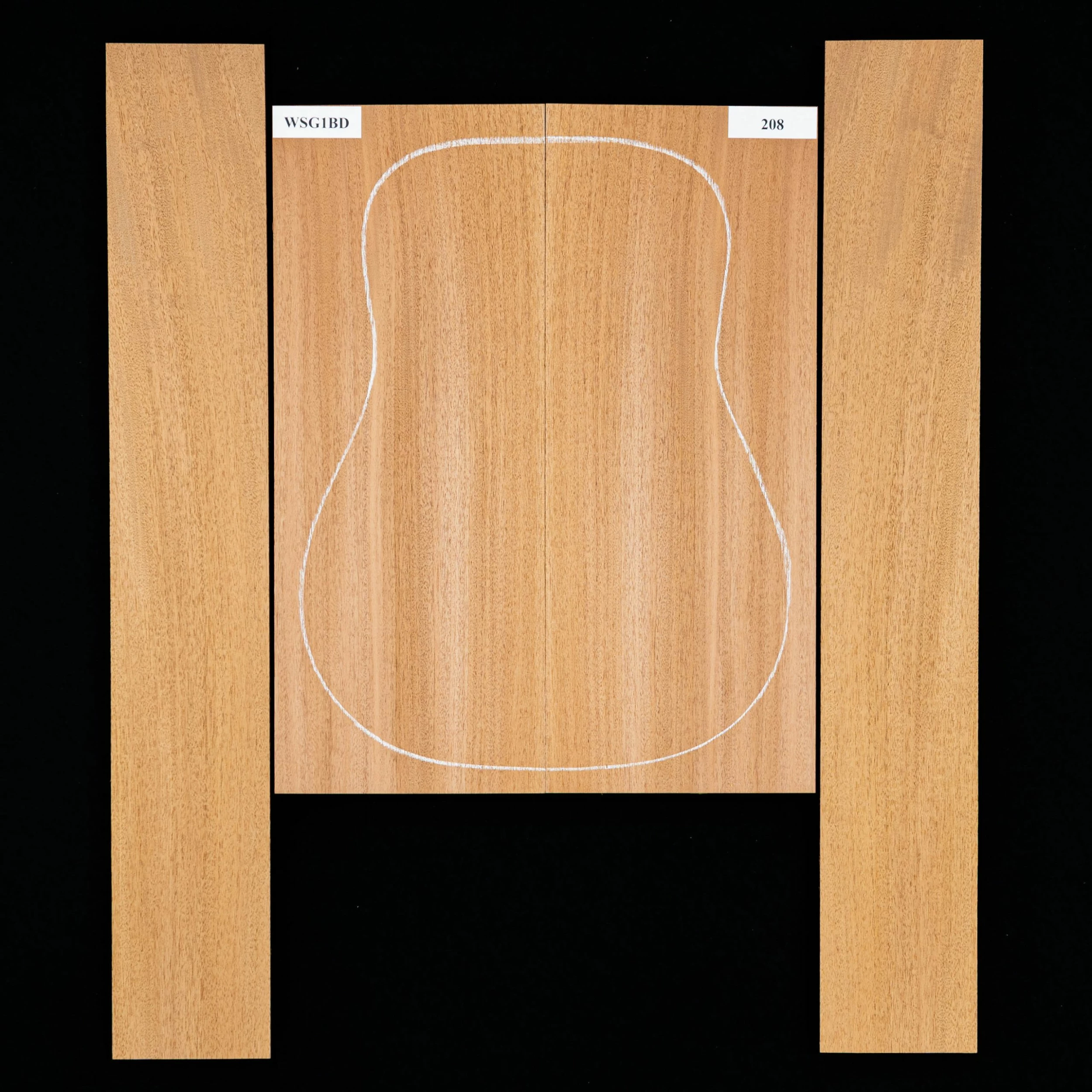 Honduran Mahogany Back + Side Set - 208 - StewMac 1 Honduran Mahogany Back + Side Set - 208 - StewMac